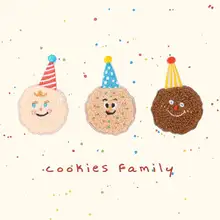 かわいいクッキー刺繍デコレーションシール【DIY用・自粘貼り・多用途】