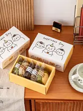 手提げ小犬デザインの焼き菓子ギフトボックス【空箱・おしゃれな引き出し型】
