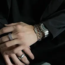 二重重ね付けブレスレット【ユニセックス・シンプル・ストリートスタイル】（セットアップ対応）
