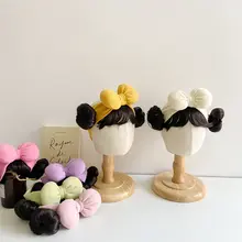 可愛いリボン付きベビー用ヘアバンド【ダブルお団子・プリンセスデザイン】