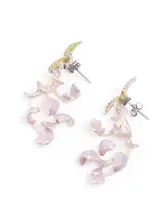 春の渦をテーマにした手作りピアス【桜の花びらが舞うデザイン】