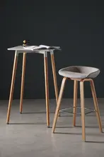 シンプルなスクエアバーテーブル【北欧デザイン・ホワイト・家庭用・小型】