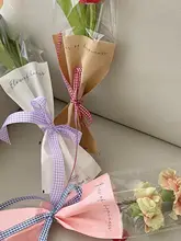透明窓付き直筒型花束用ラッピング袋【シンプルデザイン・1本用・包装素材】