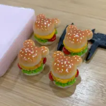 ハンバーガー風デザートシリコン型【DIY手作り粘土用・多孔デザイン】（セットアップ対応）