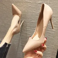 シンプルで清新なデザイン！女性用ホワイトハイヒール【細いヒール・先端が尖ったプロフェッショナルシューズ】