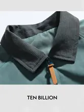 多ポケットデザインのユニセックスワークジャケット【秋用・カラーブロック】
