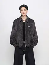 高級感のある短丈翻領ジャケット【ビンテージデザイン・男用・ゆったりシルエット】
