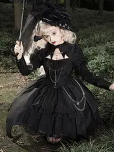 ゴシック風ロリータドレス【ハロウィンコスチューム・日常着・秋用】