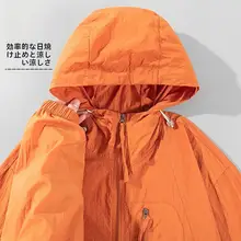 UPF50+ 夏用軽くて涼しいフード 日焼け止め服