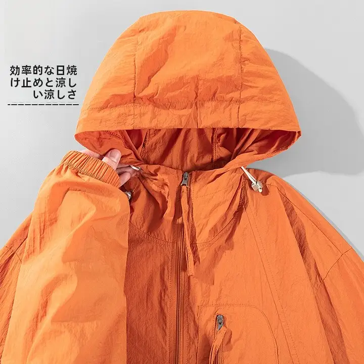 UPF50+ 夏用軽くて涼しいフード 日焼け止め服
