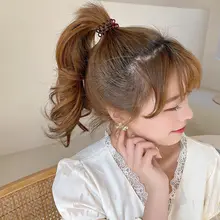 ヘアアクセサリー 電話線デザインヘアゴム【高弾力・耐久性・細タイプ】