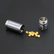 純チタン製 防水・防湿収納缶【アウトドア用・ミニ薬瓶・持ち運び便利】