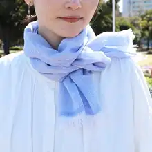 今治コットンウール混紡スカーフ【防寒・秋冬用・オフィス対応・透湿】
