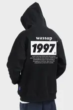 パーカー メンズ 裏起毛 レタープリント オーバーサイズ アメリカン風 ストリート カジュアル 秋冬 ペアルック 「WASSUP HEODS」