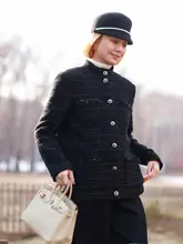 羊毛のフード付きコットンアウター【極上の柔らかさ・金銀糸使用・保温性】