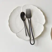 シンプルなフレンチスタイルの陶器製デザートプレート【ケーキ・アフタヌーンティー・パスタ用】