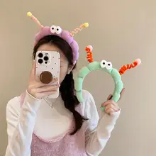 かわいい大きな目のキャラクター付きヘアバンド【スリップ防止・洗顔用・多用途】