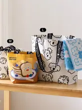 可愛い犬デザインのトートバッグ【大容量・防水・エコバッグ】