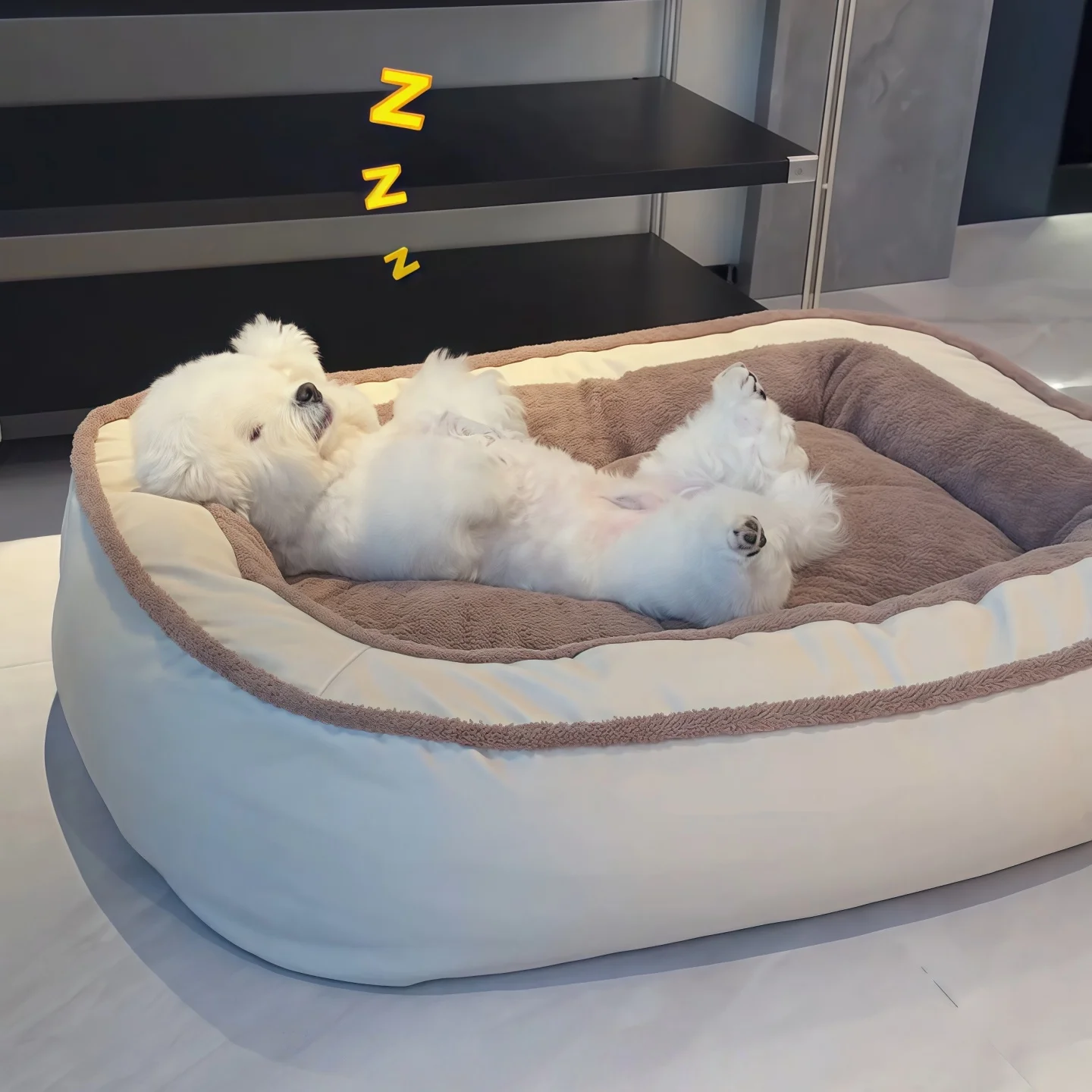 大型ペット用ベッド：四季対応・洗える・冬用厚手で犬猫兼用