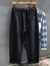 カジュアルパンツ メンズ 春秋 ゆったり ストレート 重厚な品質感 滑らかなシルエット