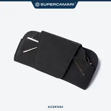 アルカンターラ製 車用サングラスホルダー【サンバイザークリップ収納】