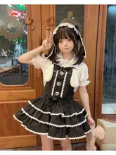 可愛らしいウサギ耳デザインのJSKドレス【長いウサギ耳・リボン付き・甘さ満点】