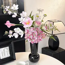 フラワーアレンジメント【バラとジャスミンの造花・リビングやダイニングの装飾用】（セットアップ対応）
