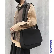 男性用大容量ショルダーバッグ【シンプル・カジュアル・帆布】