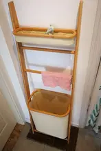 浴室用収納ラック【タオル・衣類収納・布製・隙間にぴったり】