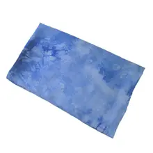 藍色タイダイコットンシフォン夏用生地【全棉・DIY用・スカーフやドレスに最適】