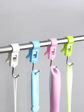 多機能フック【バスルームタオル掛け・キッチン収納用・風防止・S型】