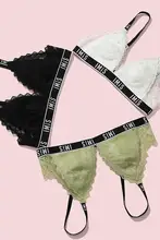 女性用 薄型三角ブラ【ノンワイヤー・快適・レースデザイン】