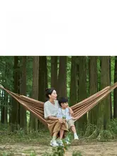 Mobi Garden アウトドア用厚手キャンバスハンモック【軽量・収納簡単・ピクニック・キャンプ用】
