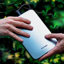 携帯用ステンレス製フラット水筒【デザイン性・スポーツ・アウトドア用】