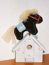 可愛い布製小馬のキーホルダー【バッグアクセサリー・カートゥーンデザイン】