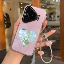 独特なミラー仕上げのスマホケース【ストラップ付き・全包カバー・かわいい】