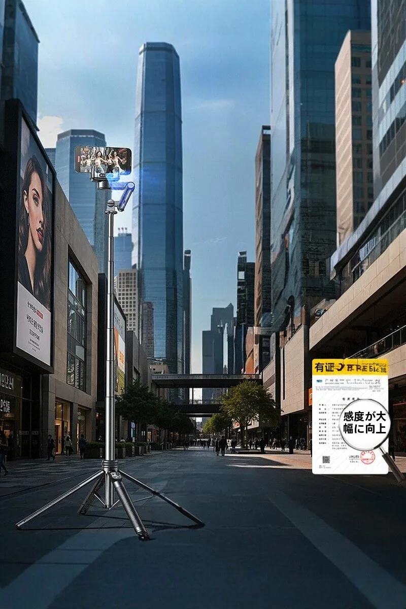 RTAKO 自動追尾機能付きスマートAI防振ジンバル【360度回転・三脚・携帯用・動画撮影対応】