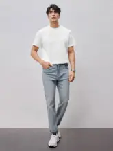 半袖Tシャツ メンズ 液氨加工コットン 接触冷感 速乾 UVカット 抗菌 防蚊 通気性 夏