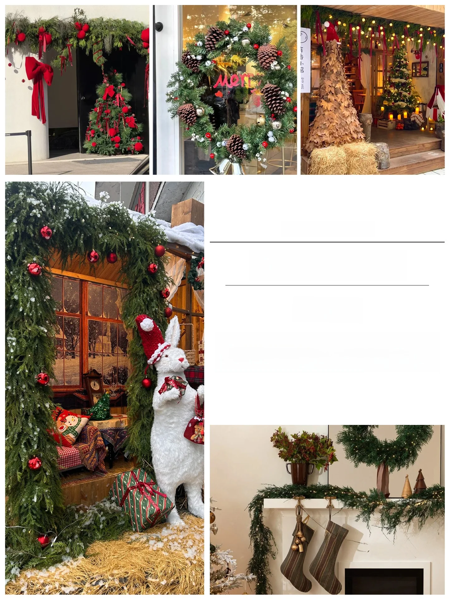 ノーフォークパインのクリスマスリース：ドアハンガーとリビング装飾の実用性とデザイン性