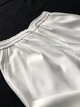 ホワイトレースアップカジュアルショートパンツメンズトレンドブランド