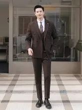 ダブルブレストスーツジャケット【ビジネス・ストライプ・フォーマル】（セットアップ対応）