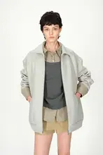 AFTADAWN チェック柄ポロシャツ【長袖・ゆったりシルエット・重ね着風】