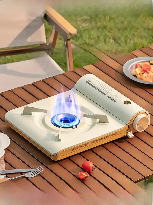 ポータブルミニカセットコンロ アウトドアキャンプ 調理器具 ガスレンジ ガスコンロ 鍋料理