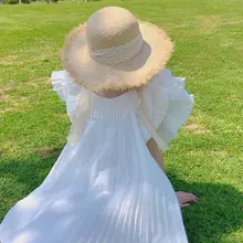 レディースサンハット【大きなつば・UVカット・ビーチ用・夏季】