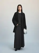 極上の柔らかさのロングトレンチコート【クラシックカラー・ダブルブレスト・ボタン付き】