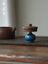 鮮やかな青の小型ブラス花瓶用キャップ【実体黄銅製・デコレーション・スタイリッシュ】