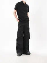 ハーフタートルネックTシャツ メンズ 半袖 無地 デザイン性 ゆったり ルーズ カジュアル 着回し 夏 「LUCE GARMENT」