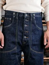 職人パンツ 労働者向け ダブルニー伐採パンツ デニム生地 14OZ 三本針 再創作