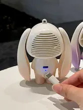 可愛いウサギデザインの手持ち扇風機【USB充電・子供用・ポータブル】