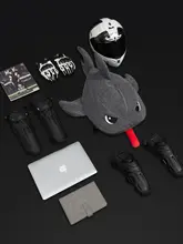 バイク用 シャークバックパック【機能的・シートバッグ兼用・ヘルメット収納可】